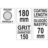 Kép 2/2 - Yato Gyémánt tűreszelő gömbölyű 5x180x70mm