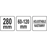 Kép 3/3 - Yato Állítható olajszűrő kulcs, 60-120mm