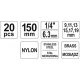 Kép 3/3 - Yato Drótkefe készlet 9-19mm