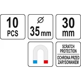 Kép 2/2 - Yato Mágneses akasztó 35x30mm 10db