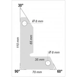 Kép 3/4 - Yato Mágneses munkadarab rögzítő készlet 32kg, 30 – 60 - 90°, 70x110mm, 2részes