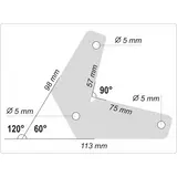 Kép 3/4 - Yato Mágneses munkadarab rögzítő készlet 60-90-120°, 10kg, 2db