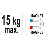 Kép 3/3 - Yato Mágneses tartó max15kg, piros