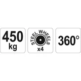 Kép 2/2 - Yato Motorszerelő állvány 4 kerékkel 450kg