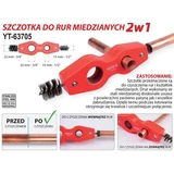 Kép 2/2 - Yato Rézcső tisztító kefe 2az1-ben, 15-22mm