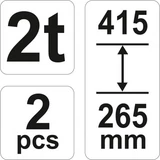 Kép 3/3 - Yato YT-17310 emelő bak párban, 2T, 265-415mm