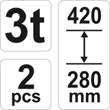 Kép 3/3 - Yato YT-17311 emelő bak párban, 3T, 280-420mm