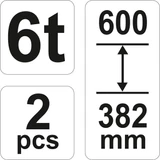Kép 3/3 - Yato Emelő bak párban, 6T, 382-600mm
