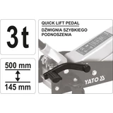 Kép 2/2 - Yato hidraulikus krokodil emelő, pedállal 3t, 145-500mm