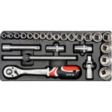 Kép 1/2 - Yato Fiókbetét dugókulcs készlet 1/2", 24 részes