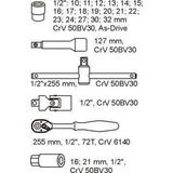 Kép 2/2 - Yato Fiókbetét dugókulcs készlet 1/2", 24 részes