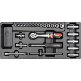 Kép 1/2 - Yato Fiókbetét Dugókulcsokkal 1/4”, 3.5–14mm, 25 darabos