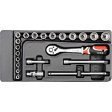 Kép 1/2 - Yato Fiókbetét dugókulcs készlet 3/8&quot;, 22 részes