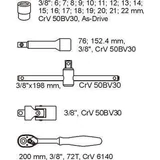 Kép 2/2 - Yato Fiókbetét dugókulcs készlet 3/8", 22 részes