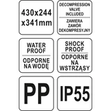 Kép 4/4 - Yato Gurulós szerszámos láda 430x244x341mm