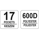 Kép 3/3 - Yato Szerszámos táska csővázas, 7 zsebbel