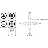 Kép 3/3 - Yato Univerzális 4 oldalú kulcs, víz, gáz és elektromos szekrények nyitásához