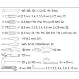 Kép 4/5 - YT-39280 Szerszámkészlet 44 részes vászon tartóban