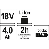 Kép 3/3 - Yato Akkumulátor 18V, 4.0Ah, Li-ion