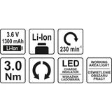 Kép 5/5 - Yato akkus csavarozó, 3.6V, 3Nm (akkuval és töltővel)