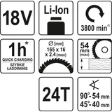 Kép 5/5 - Yato Akkus Kézi körfűrészgép 18V, Li-ion, 165mm (akku és töltő nélkül)