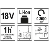 Kép 5/5 - Yato Akkus Orrfűrész 18V Li-ion (akku és töltő nélkül)