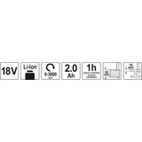 Kép 4/4 - Yato Akkus Orrfűrész 18V, Li-ion (2.0Ah akkuval és töltővel)
