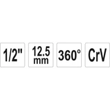 Kép 2/2 - Yato Nyomaték szögmérő 1/2" 360°