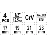 Kép 5/5 - Yato Összecsukható kerékanya kulcs 1/2", 17-19-21mm