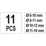 Kép 4/4 - Yato Szíjtárcsa feszítő kulcs 6-16mm, 11db-os