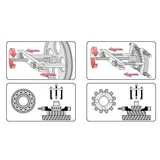 Kép 3/3 - Yato YT-0640 csapágylehúzó készlet, külső-belső, 4 karos, 4-22cm