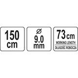 Kép 3/3 - Yato Lefolyótisztító spirál 150cm