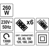 Kép 5/5 - Yato Rezgőcsiszoló 260W, 90x187mm