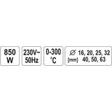 Kép 4/4 - Yato Hegesztő termoplasztikus csövekhez 850W, 0-300°C