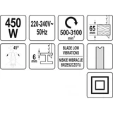 Kép 5/5 - Yato Dekopír fűrészgép rezgéscsillapítóval 450W
