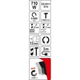 Kép 4/4 - Yato Ütvefúrógép, két sebességes, 710W, 13mm