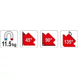 Kép 2/2 - Yato Hegesztő szögvas mágneses 11.5kg, 82x120x13mm