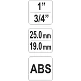 Kép 3/3 - Yato Csapcsatlakozó, belsőmenetes 1/2"-3/4" 