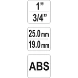 Kép 3/3 - Yato Csapcsatlakozó, belsőmenetes 1/2"-3/4" 