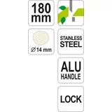Kép 2/2 - Yato Metszőolló, Inox, alu nyéllel 180mm 