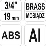 Kép 3/3 - Yato Y-elágazó, 2db külső menetes elzáróval 3/4 col 19mm