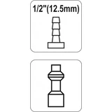 Kép 2/2 - Yato Dugó gyorscsatlakozóba 1/2", 12.5mm