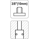 Kép 3/3 - Yato gyorscsatlakozó külsőmenetes, 3/8"