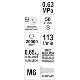 Kép 4/4 - Yato Pneumatikus excentercsiszoló 50mm