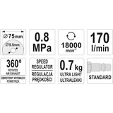 Kép 4/4 - Yato Pneumatikus excentercsiszoló 75mm