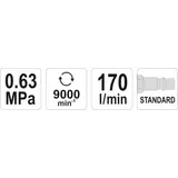 Kép 3/3 - Yato Pneumatikus szúrófűrész, egyenes, 0.63MPa, 24-32fog