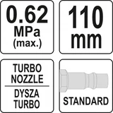 Kép 2/2 - Yato Lefúvató pisztoly 6.2 bar, 110mm