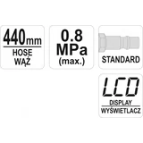 Kép 3/3 - Yato Lefúvatópisztoly LCD kijelzővel 0.8bar, 44cm