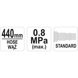 Kép 3/3 - Yato pumpálópisztoly kompresszorhoz órával, 8bar, 44cm