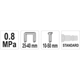 Kép 3/3 - Yato YT-09203 pneumatikus tűzőgép és szegbelövő, 25-40mm, 10-50mm